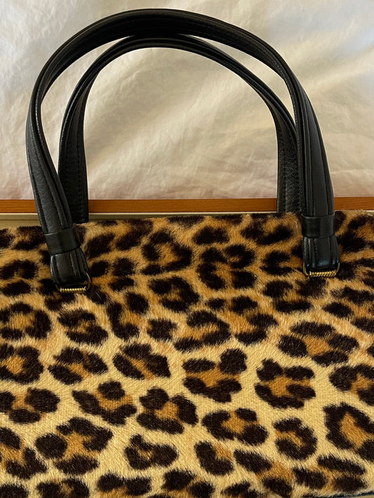 Vintage Rare 1960s Leopard Shoulder Bag