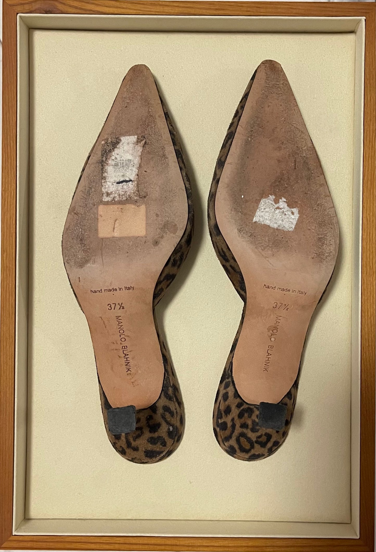 Leopard Manolo Blahnik Mule Heels Size 37