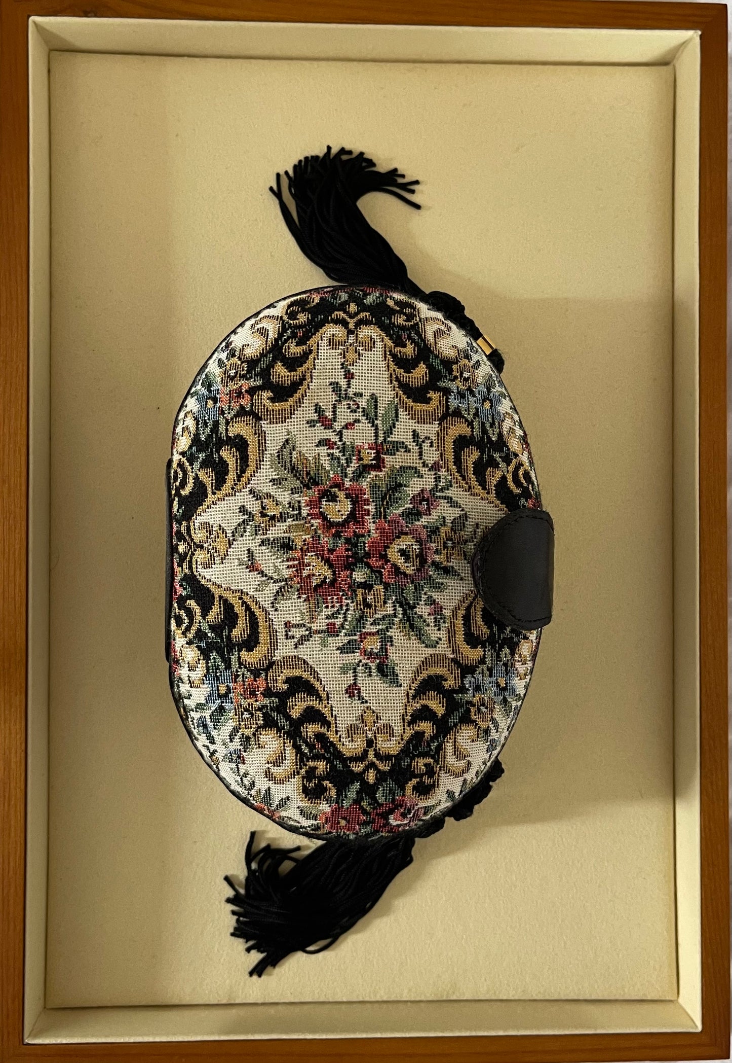 Vintage Tapestry Clutch with Tassels