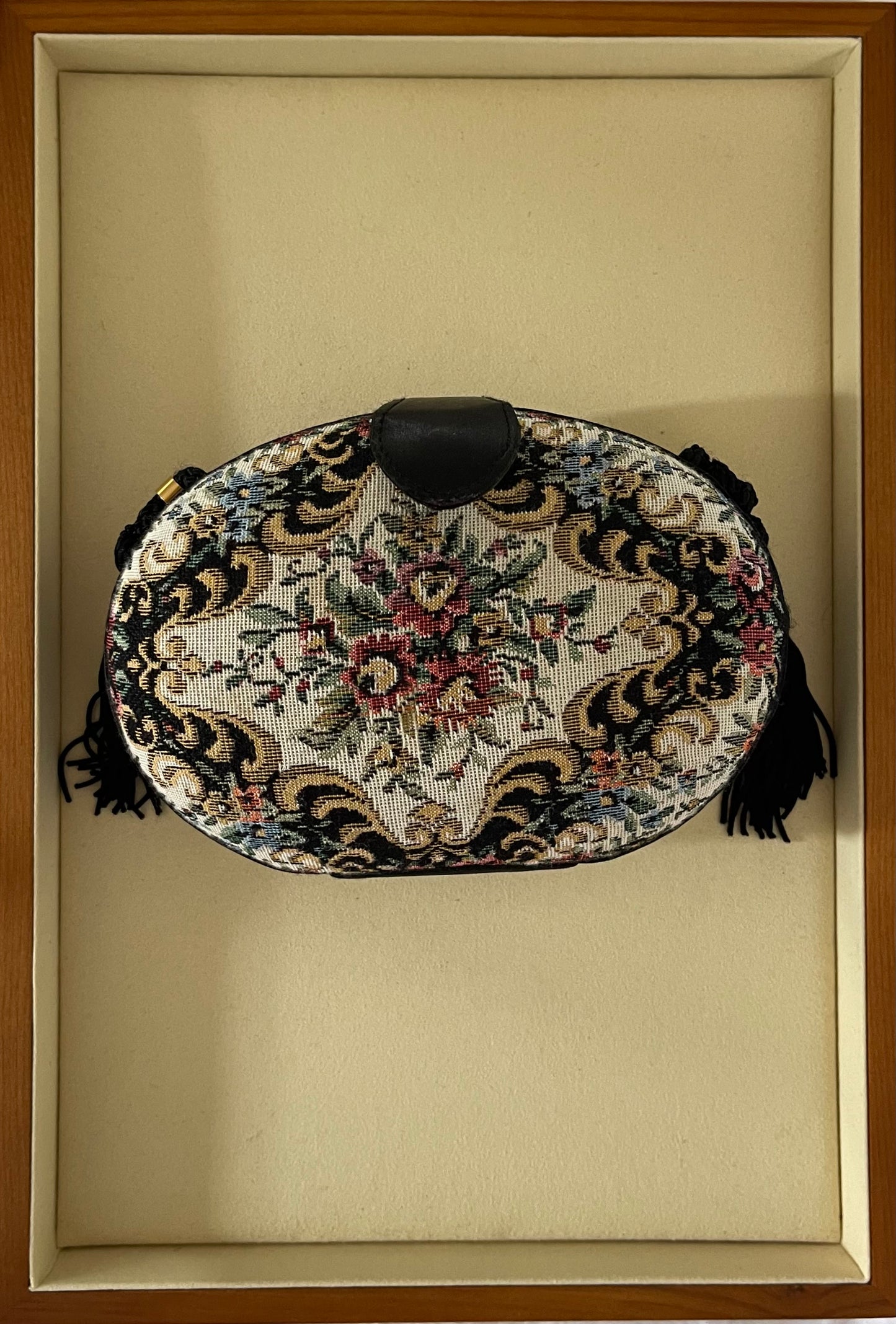 Vintage Tapestry Clutch with Tassels
