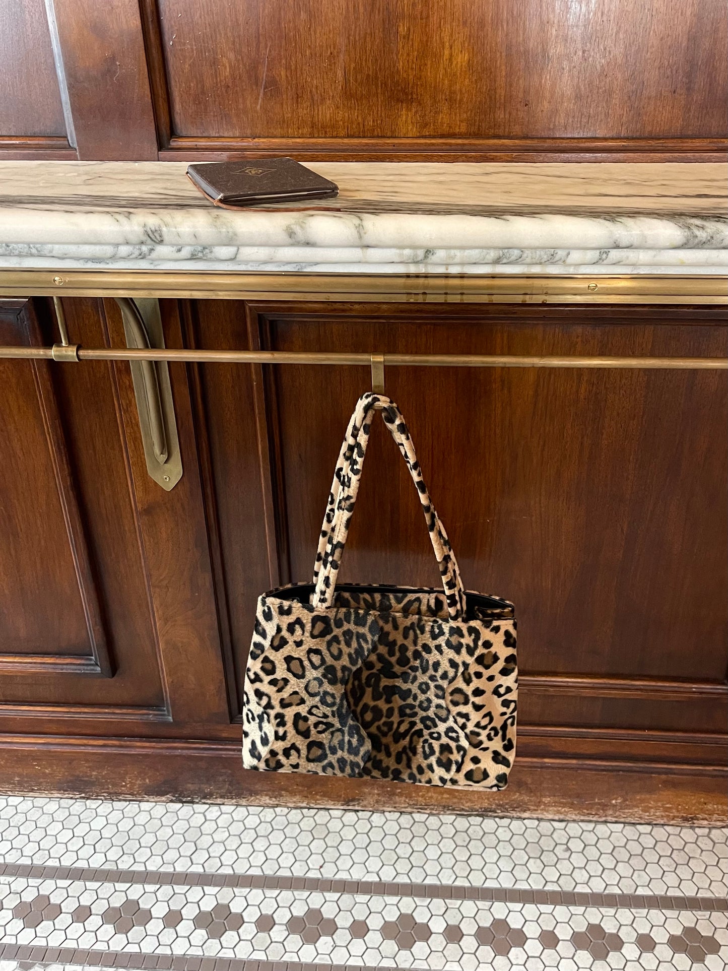 90s Leopard Faux Fur Bag
