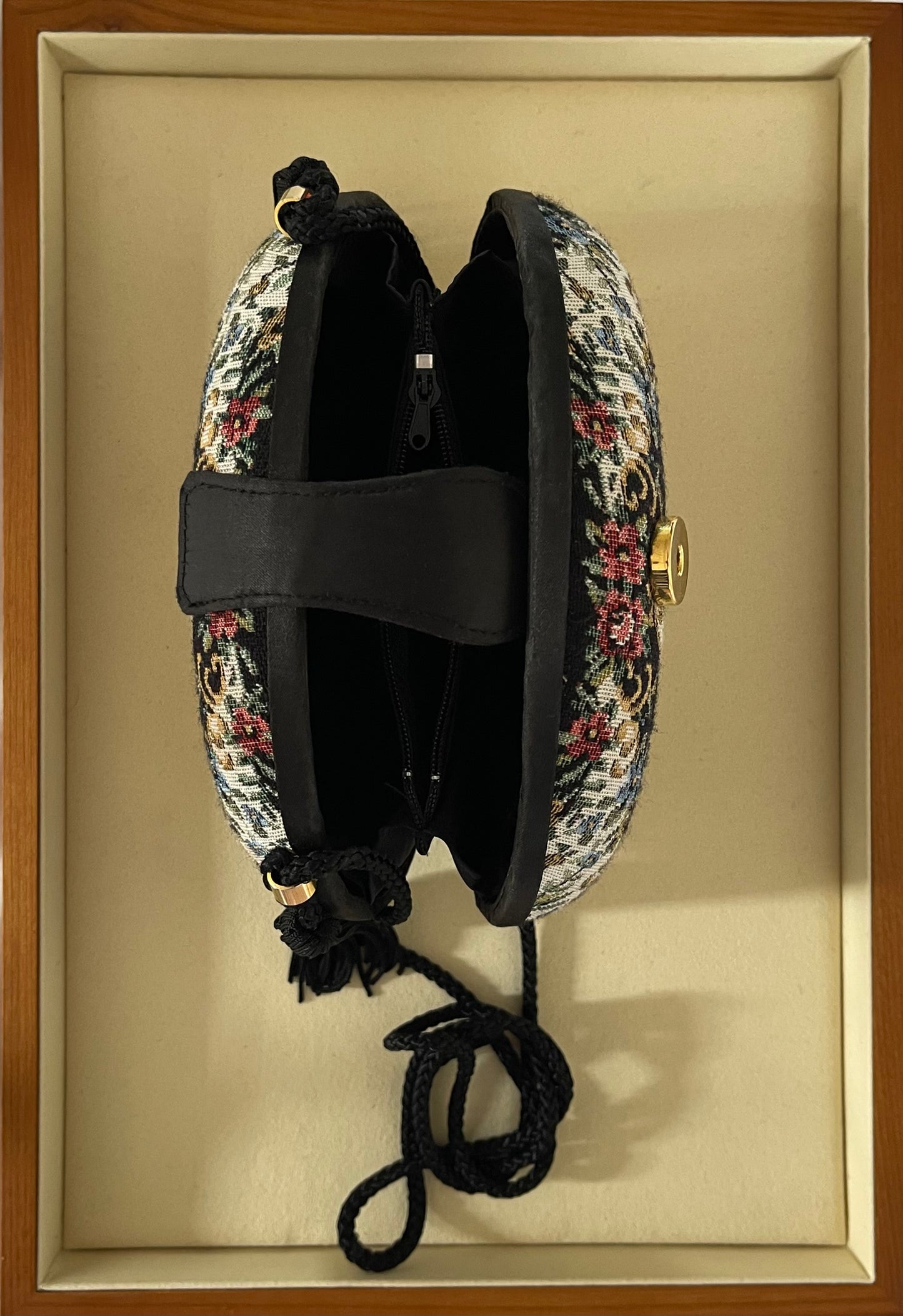 Vintage Tapestry Clutch with Tassels