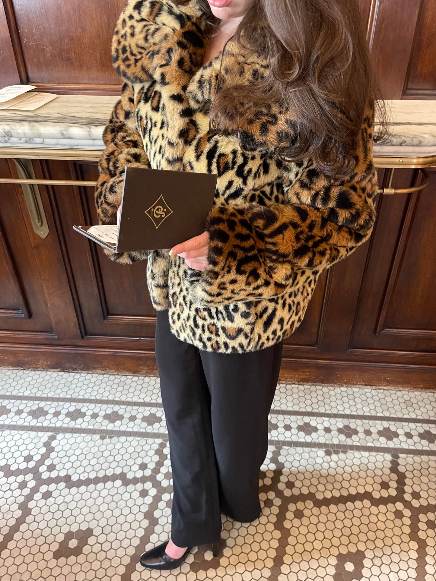 90s Leopard Faux Fur Jacket