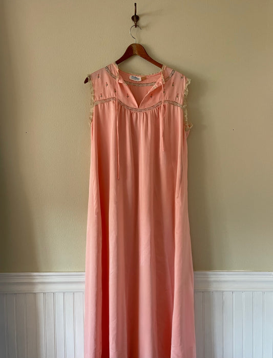 Vintage Pink Nightgown Size M