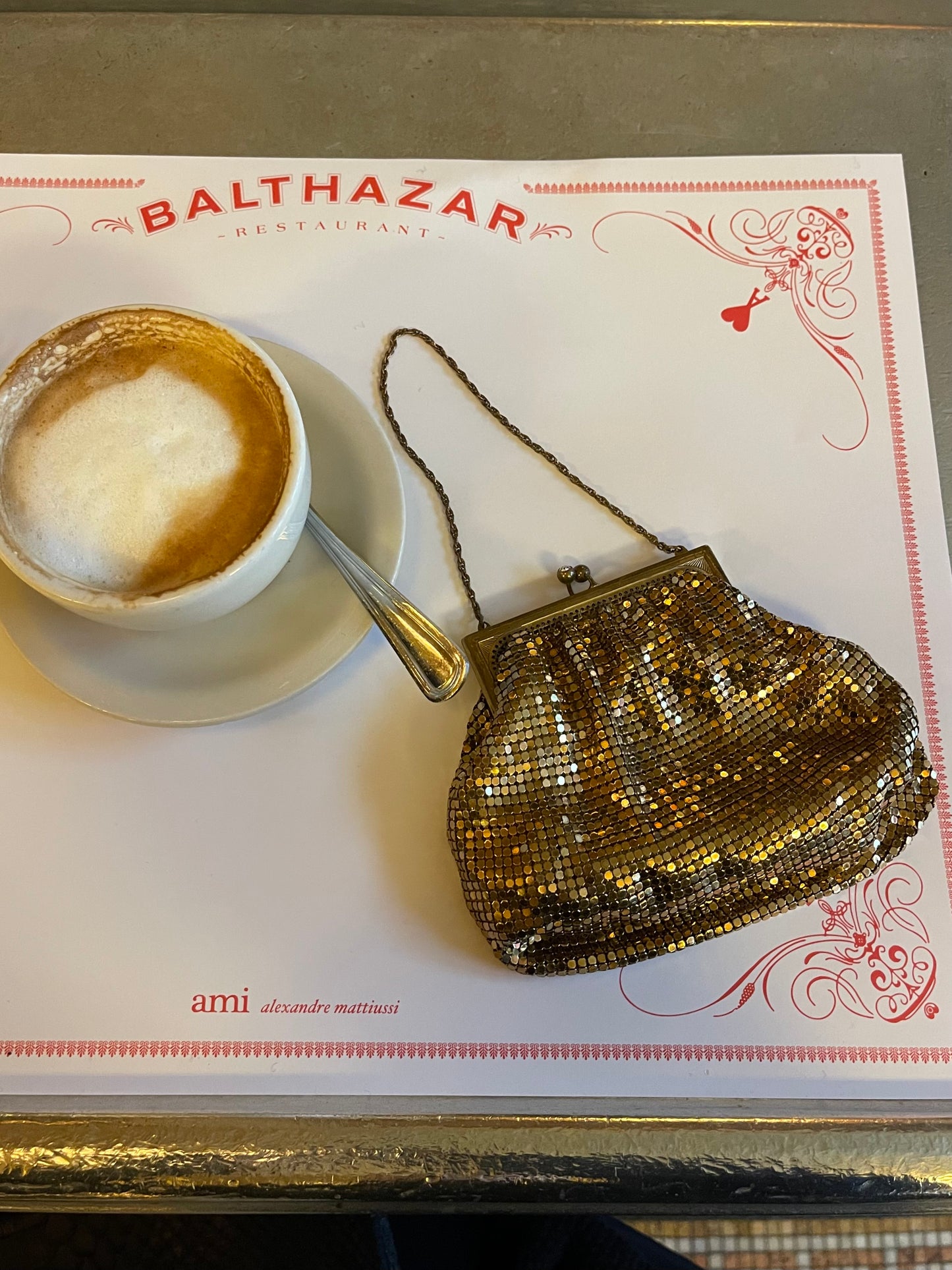 Vintage Gold Chainmail Purse