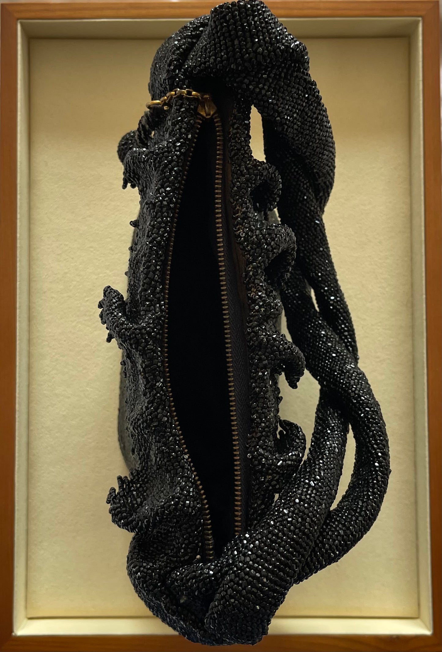 Black Beaded Vintage Purse
