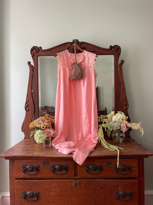 Vintage Pink Nightgown Size M