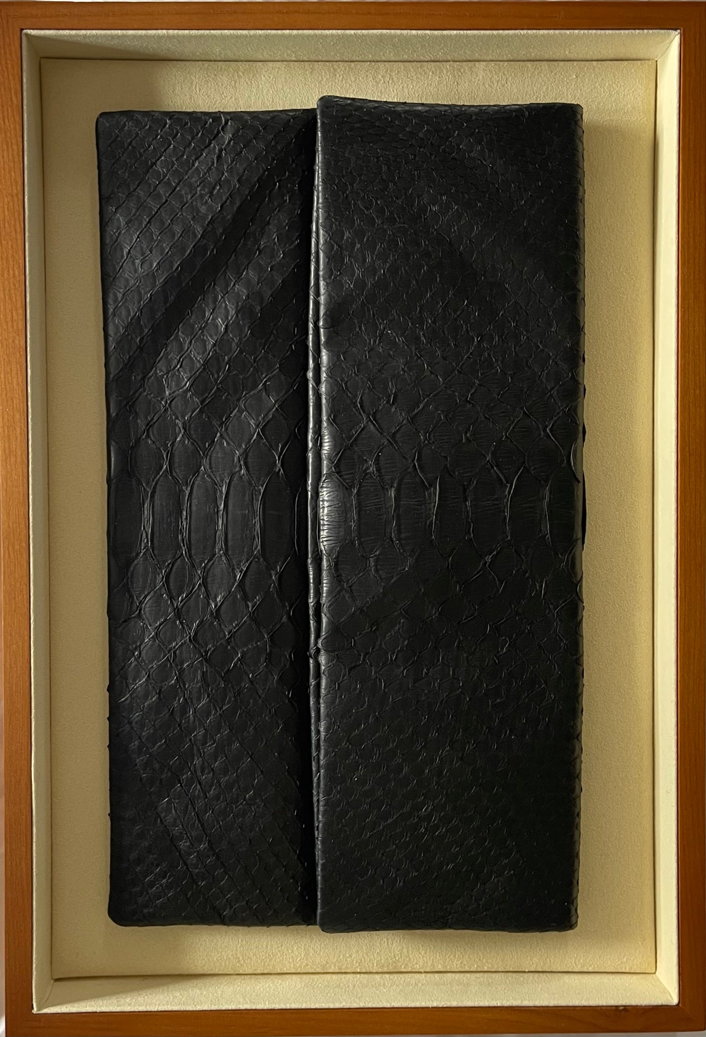 Vintage Black Snake Embossed Clutch