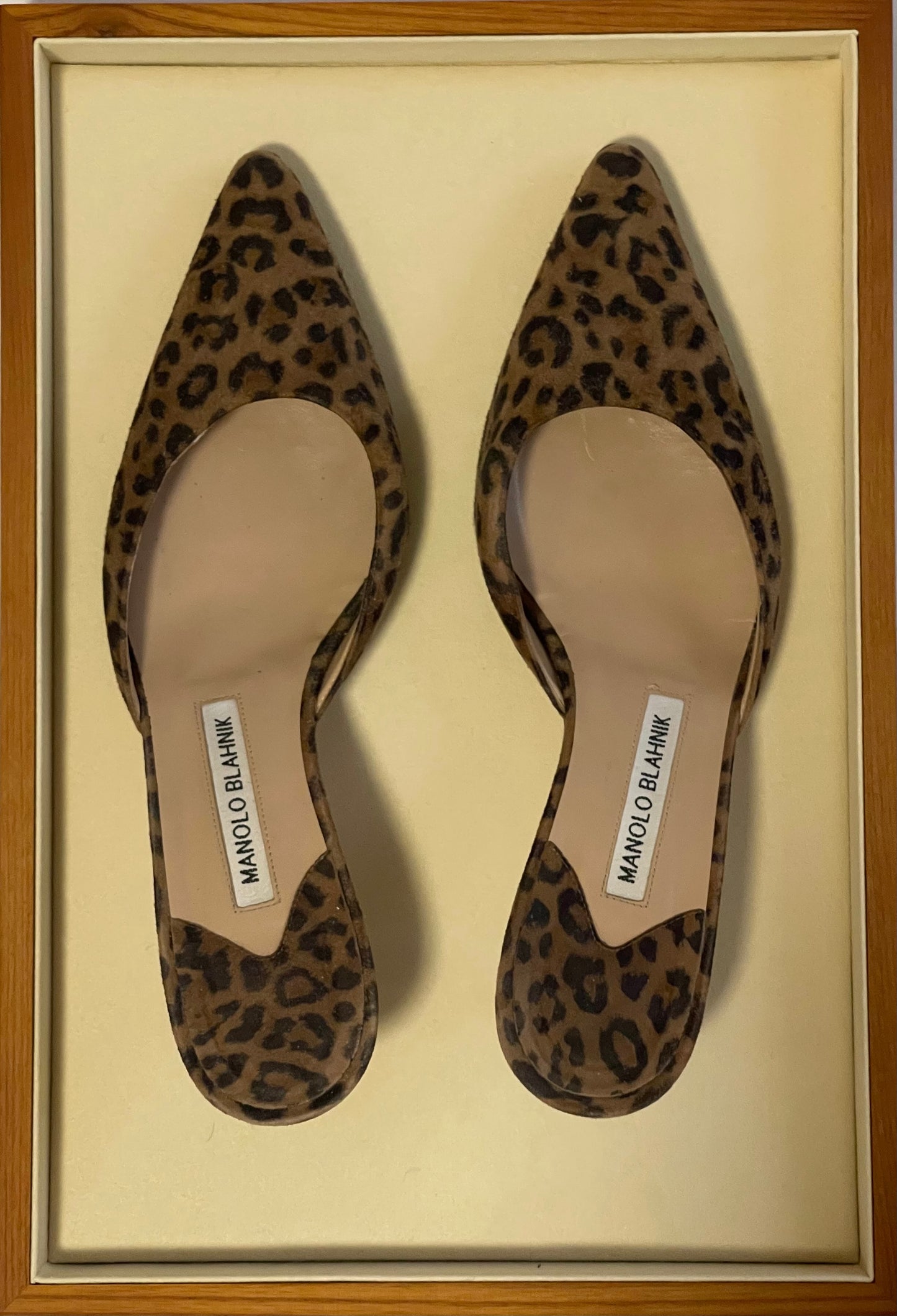 Leopard Manolo Blahnik Mule Heels Size 37